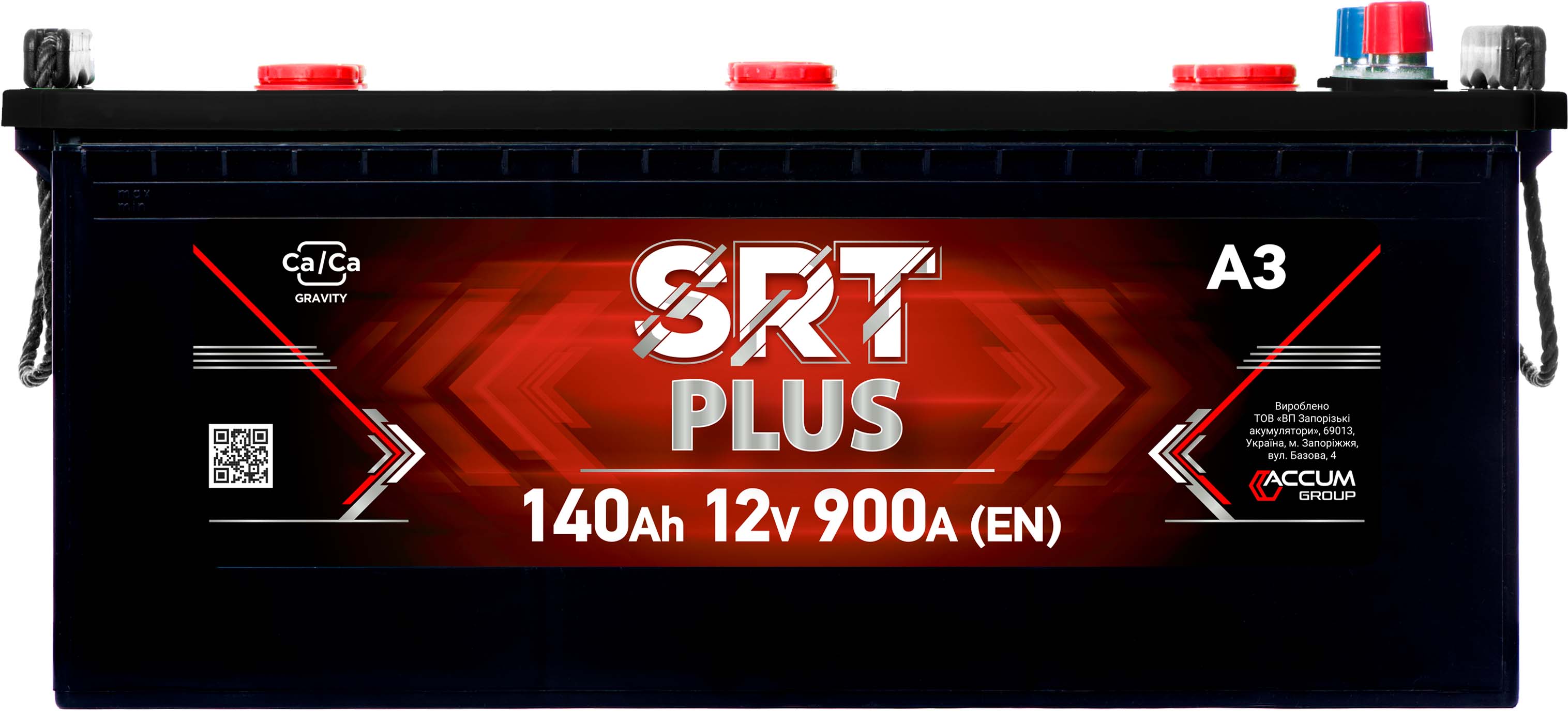 Акумуляторна батарея А3 SRT PLUS 6ст-140АЗ(3) (А) 900A 12v (В00) (STD)
